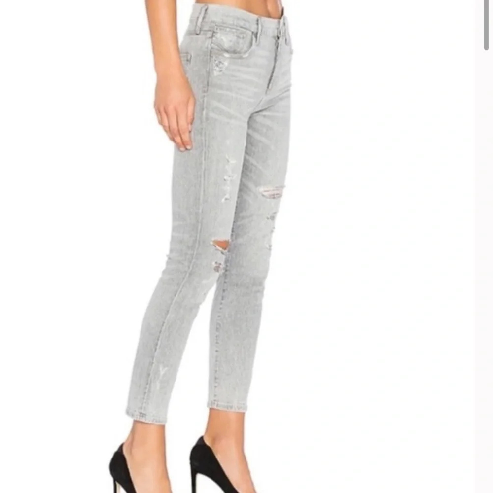 AGOLDE Sophie High Rise Skinny Jean in Gray
